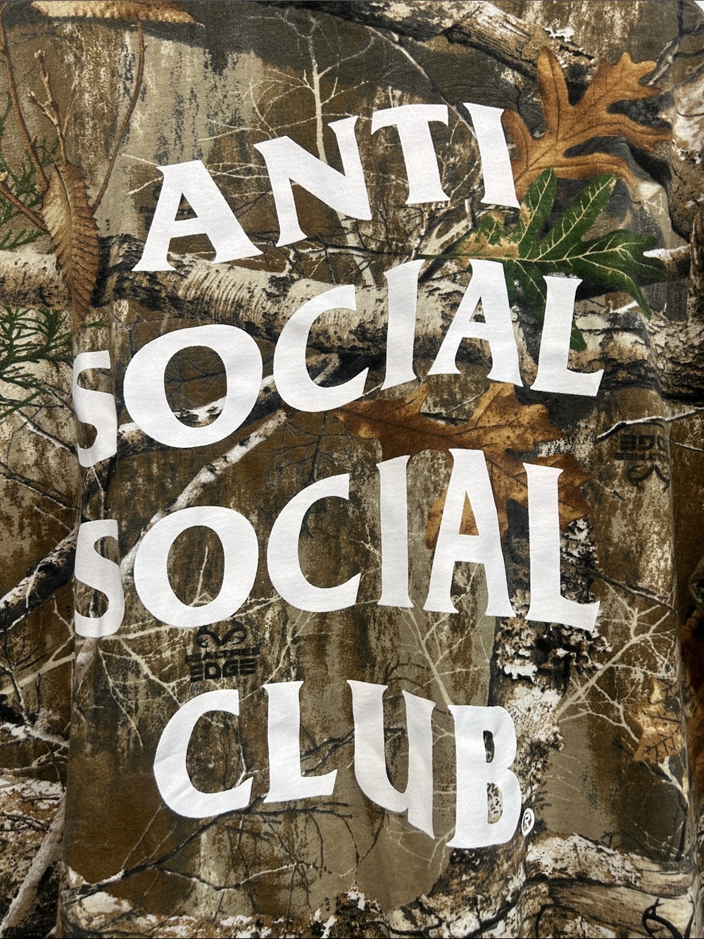 Anti Social Social Club Real Tree Collab hunt camo Short-Sleeve Tee Brown Green - Picture 6 of 8